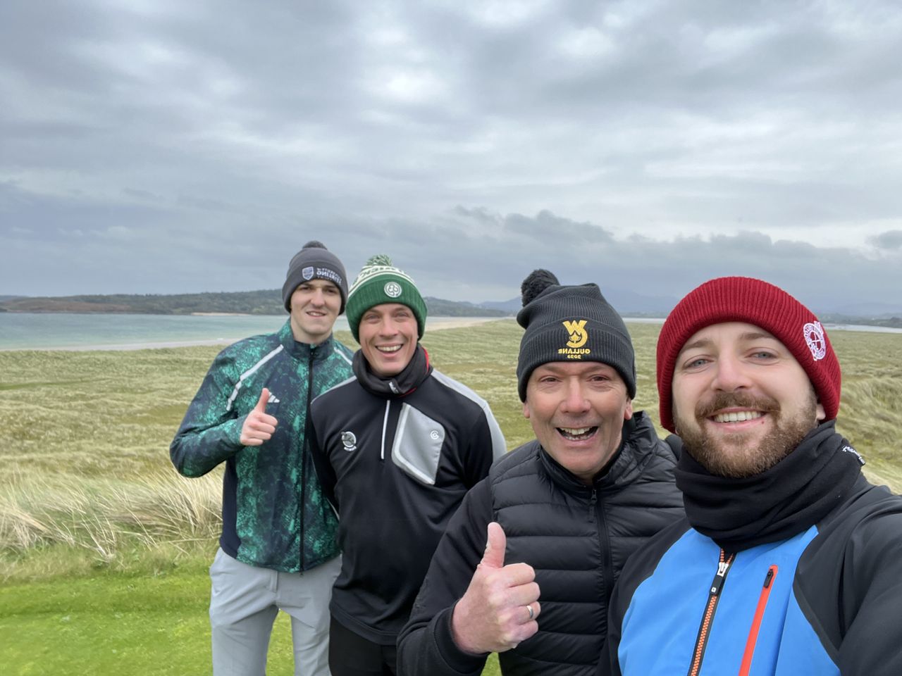 Monty and his playing partners for the round