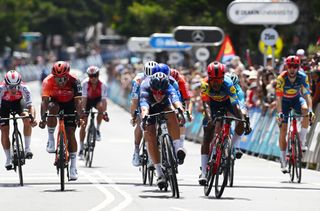 Laurence Pithie (Groupama-FDJ) takes the win by a whisker
