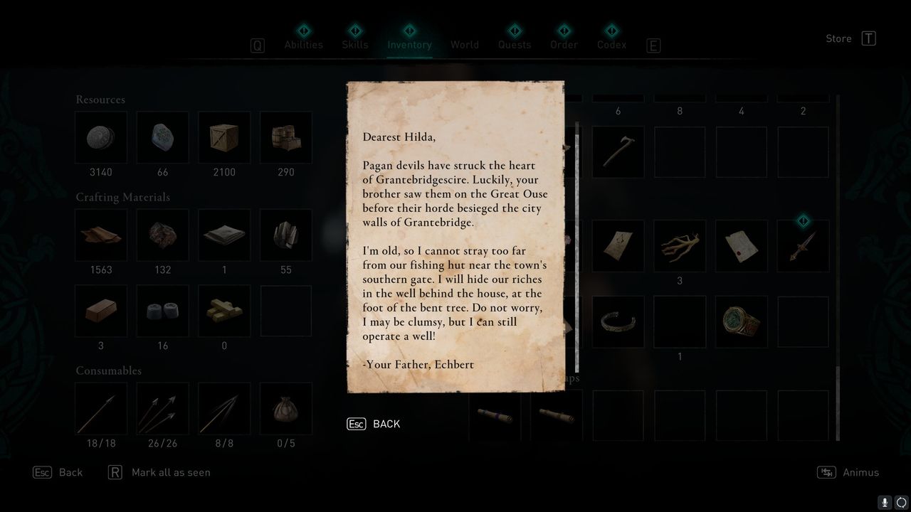 AC Valhalla Grantebridgescire treasure hoard map location
