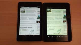 Kindle Fire HD vs Google Nexus 7 - Internet