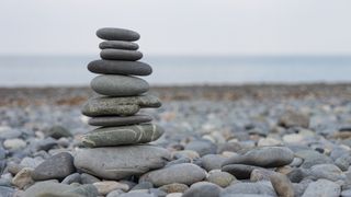 Tower of stones on a beach