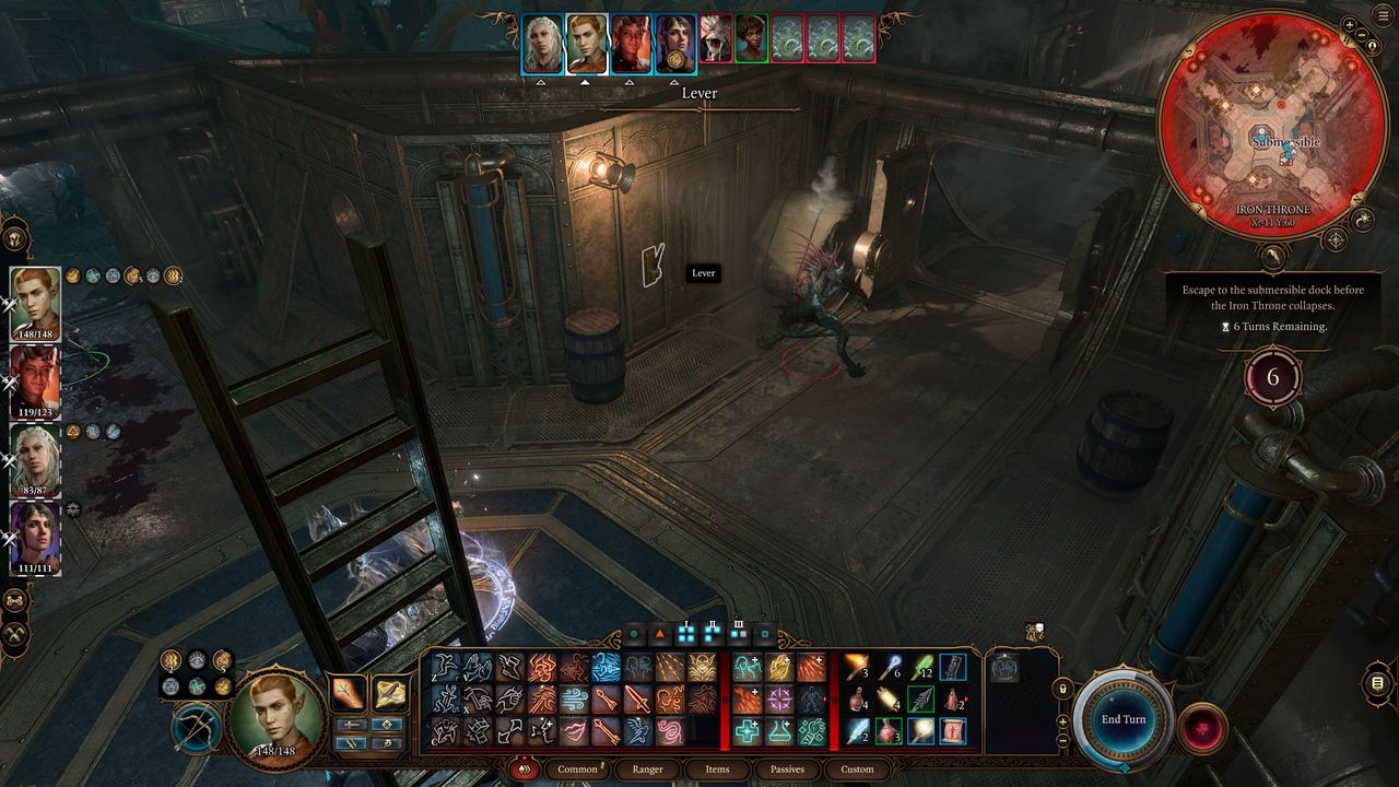 Baldur's Gate 3 Iron Throne - cell lever