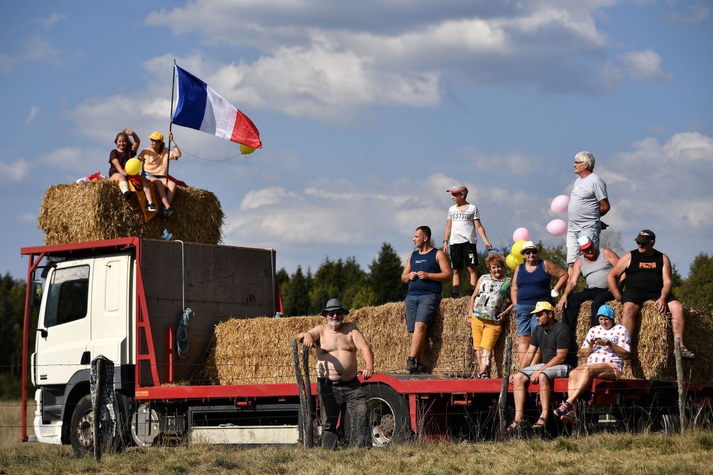 Spectators wait for the riders during the 19th stage of the 107th edition of the Tour de France cycling race 160 km between BourgenBresse and Champagnole on September 18 2020 Photo by AnneChristine POUJOULAT AFP Photo by ANNECHRISTINE POUJOULATAFP via Getty Images