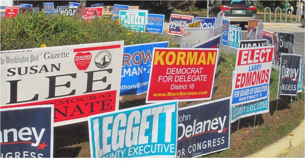 A campaign sign graveyard