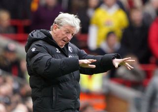 Watford manager Roy Hodgson gestures on the touchline