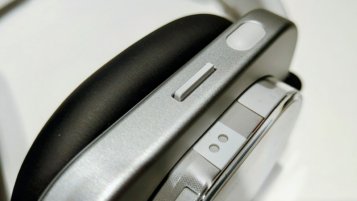 Nothing Headphone 1 review; a small button on the side of earphones
