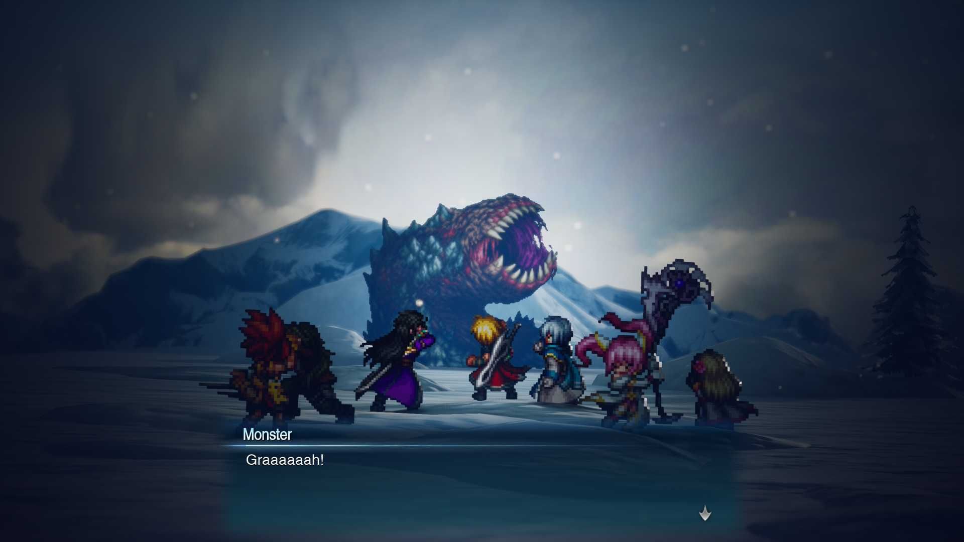 The party ready to fight a monster