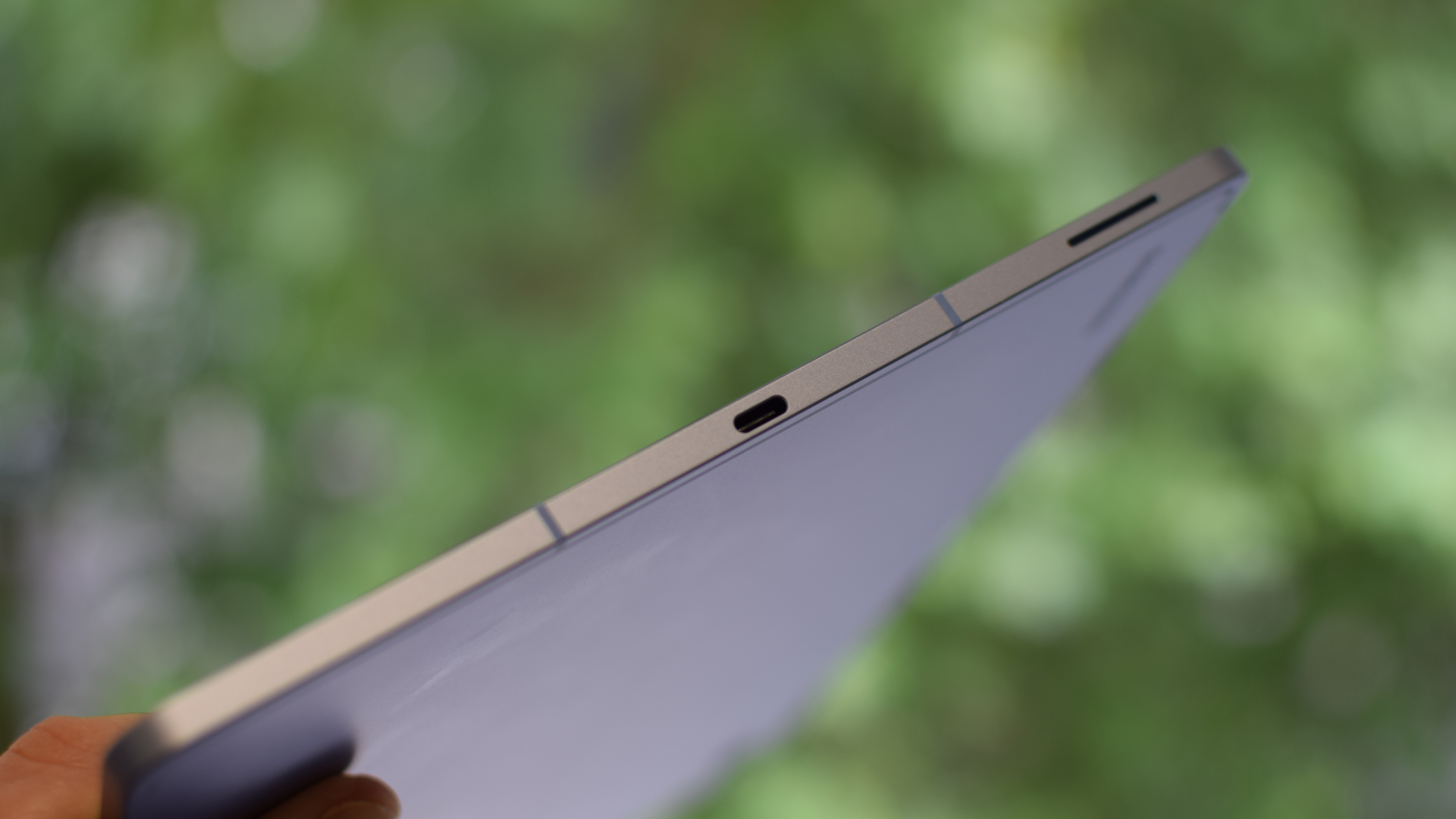 The Samsung Galaxy Tab S10 FE Plus' USB-C port