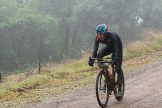 Peter Stetina tackles a gravel sector at the Low Gap round of the Grasshopper Adventure Series