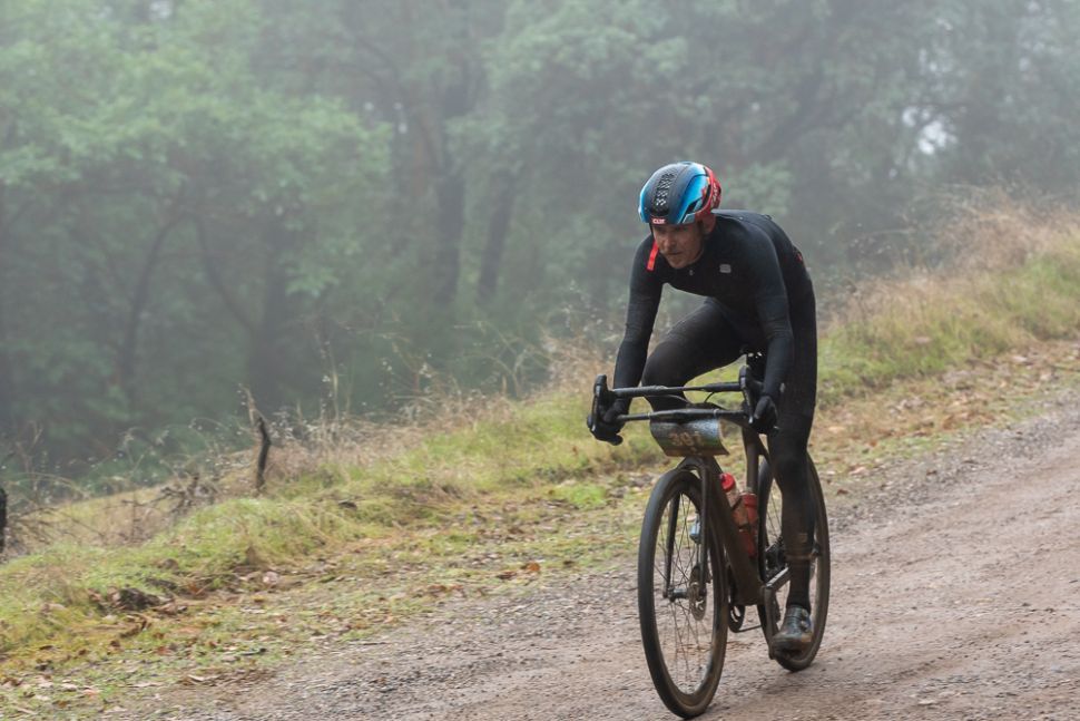 Peter Stetina tackles a gravel sector at the Low Gap round of the Grasshopper Adventure Series