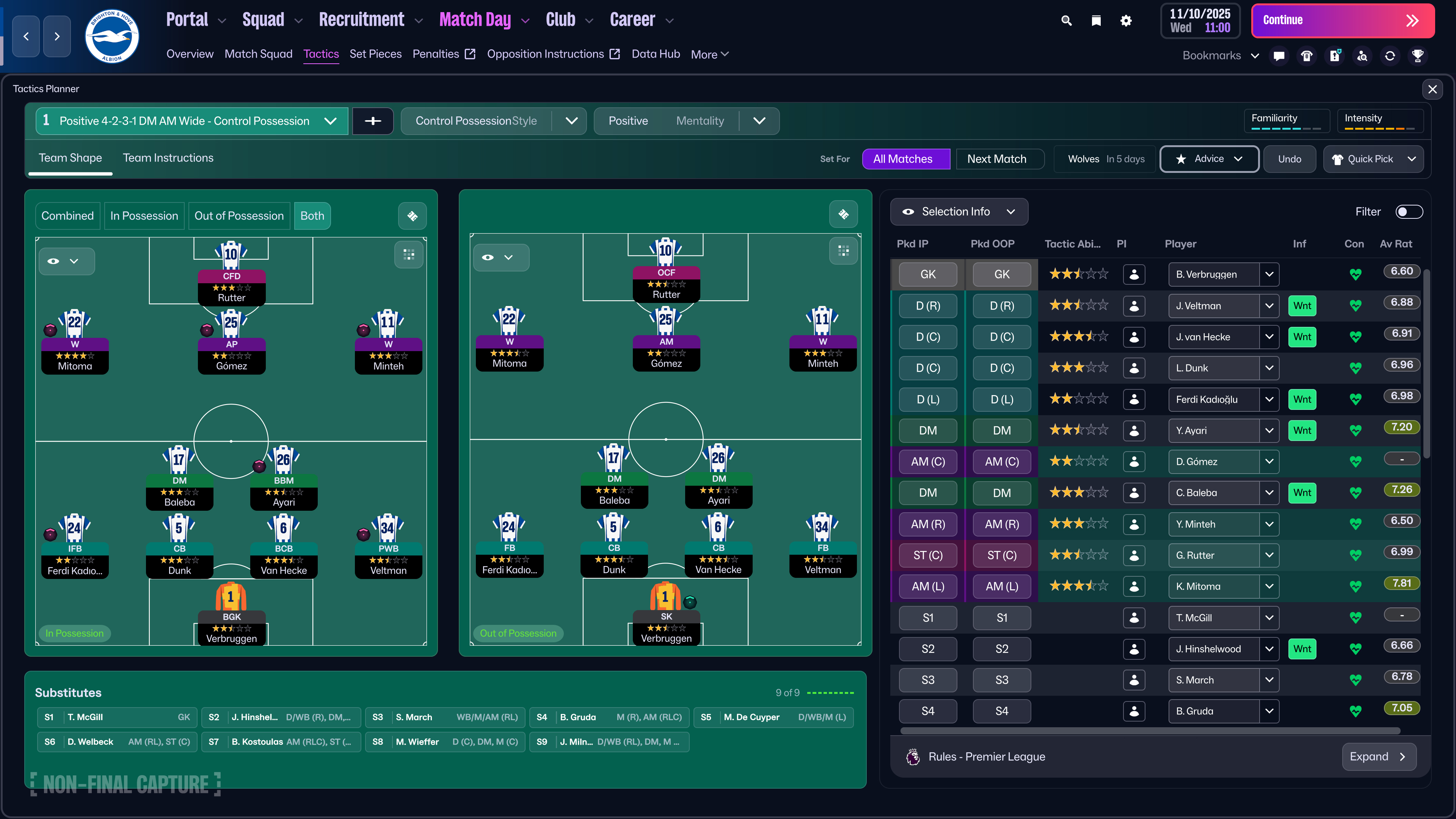 Screenshots from FM26