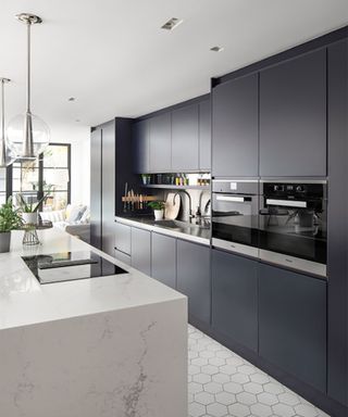 Modern kitchen ideas with black and white kitchen
