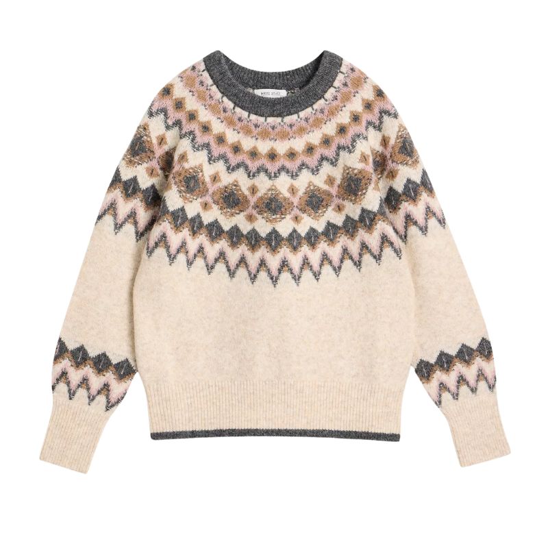 A cutout of a Fair Isle jumper by white Stuff