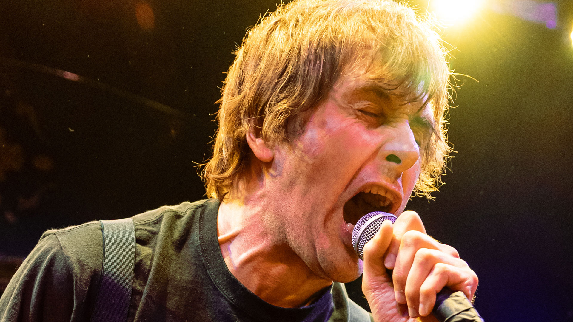 Barney Greenway of Napalm Death performs at Great American Music Hall on April 07, 2025 in San Francisco, California. 
