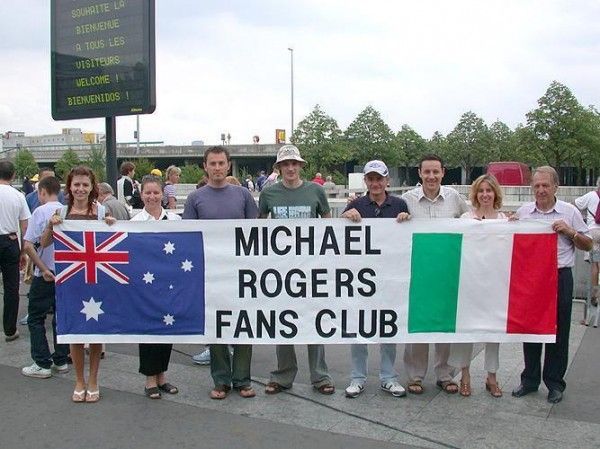Mark with Rogers fans