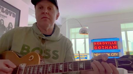 A still from Joe Bonamassa's video lesson for Guitar World issue 605