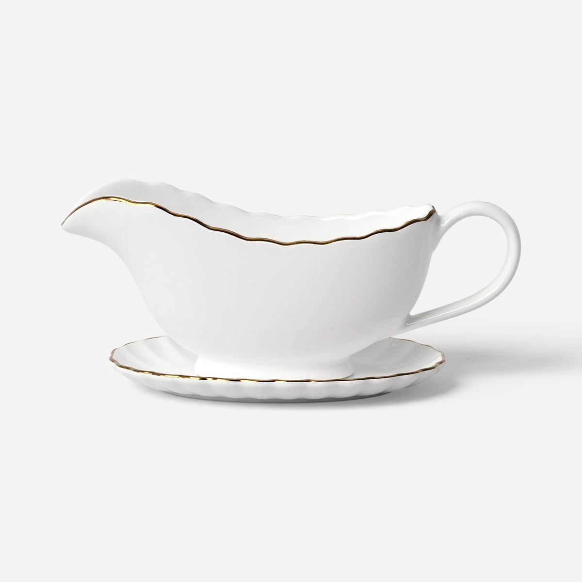 Gravy Boat Condiment Server White Scallop - Thresholdu0026#8482;