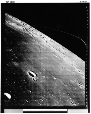 This is the original NASA photo taken by the Lunar Orbiter 3 that Hoagland seems to have processed to show a "shard."