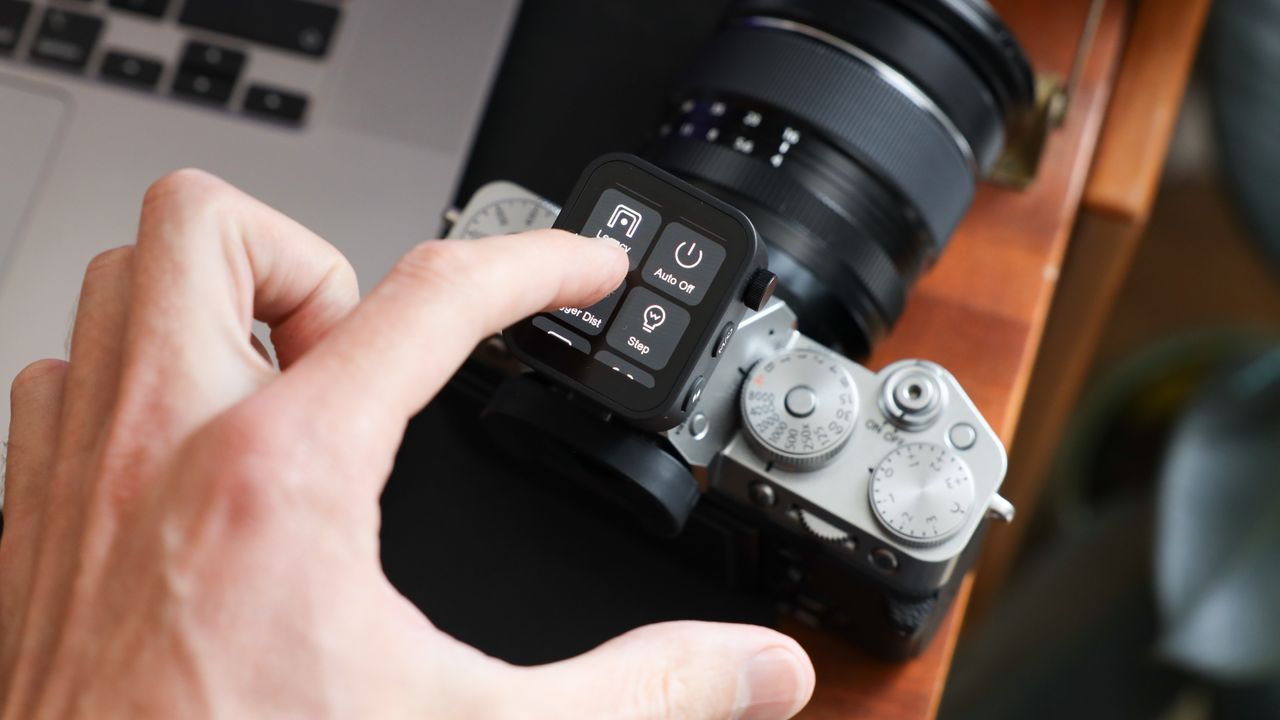 Godox X3 flash trigger mounted on a Fujifilm X-T5 camera