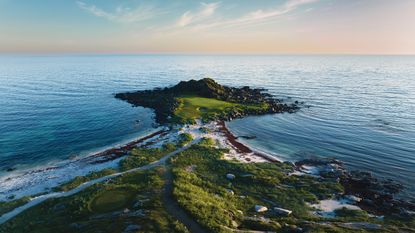 The 2nd hole at Lofoten Links in Norway