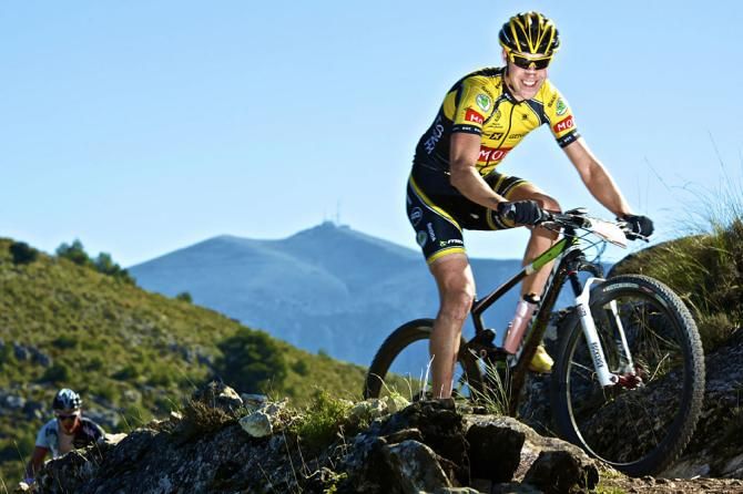 A rider during stage 1