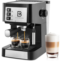 Coffee Machine, Gourmia 8-in-1 One-Touch Espresso, Cappuccino, Latte &  Americano Maker with Automatic Frothing