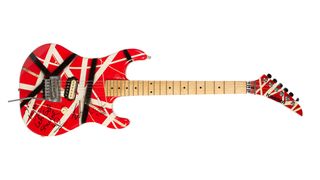 A custom guitar built by Eddie Van Halen