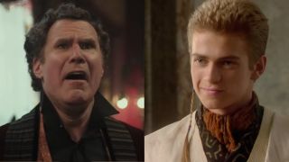 Will Ferrell screaming in Holmes & Watson/Hayden Christensen grinning in Star Wars: Attack of the Clones