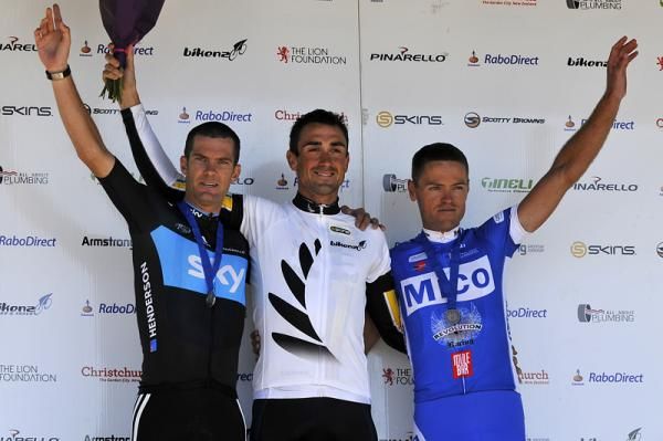 Elite men&rsquo;s podium Greg Henderson, Hayden Roulston and Jeremy Yates.