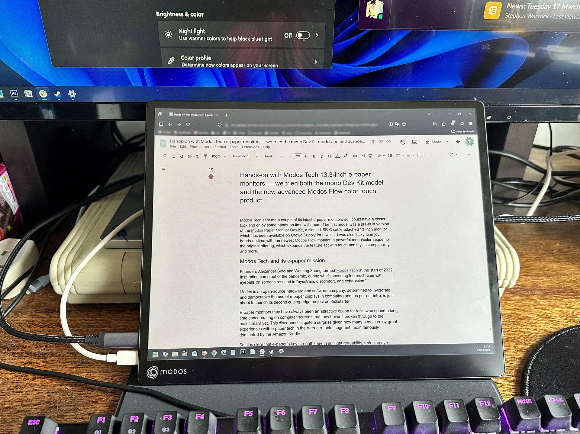 Modos Tech e-paper monitors