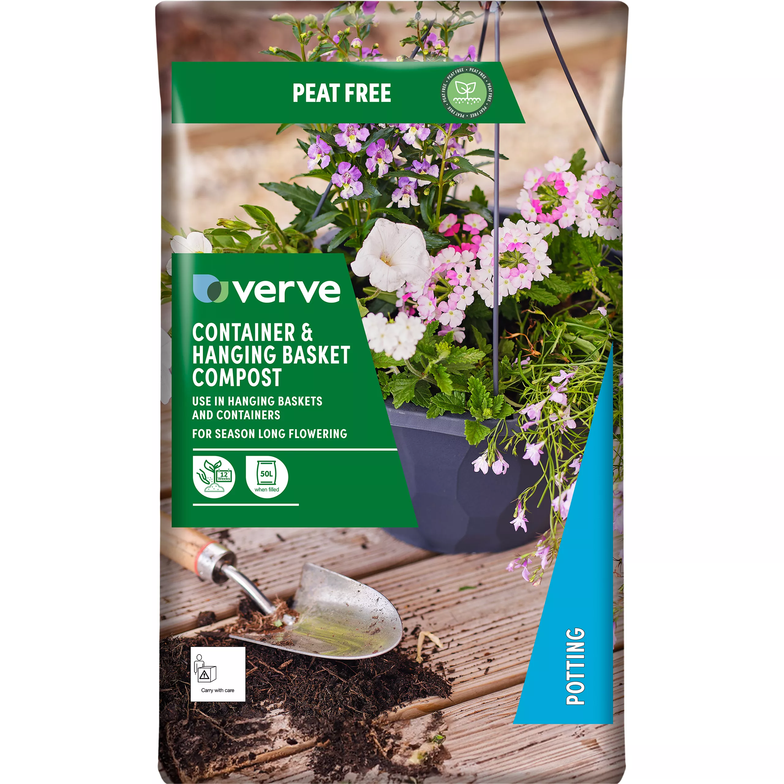Verve Peat-Free Container &amp;amp; Hanging Basket Compost 50l