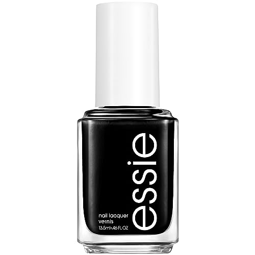 Essie Salon Quality Nail Polish, 8 Vegan, Jet Black, Licorice, 0.46 fl oz