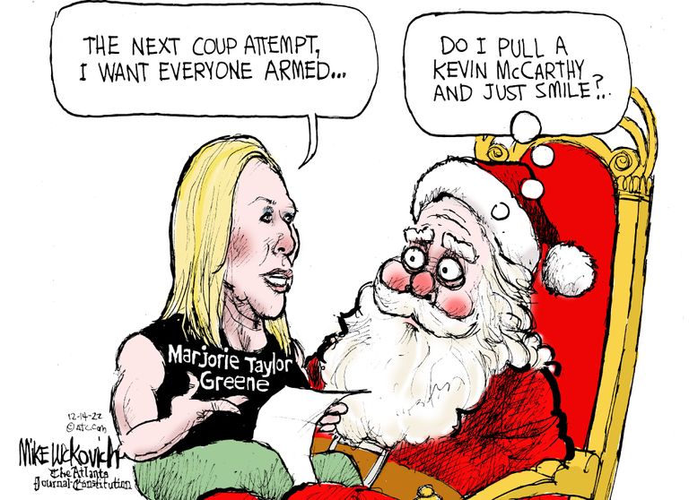 5 outraged cartoons about Marjorie Taylor Greene's Jan. 6 comments