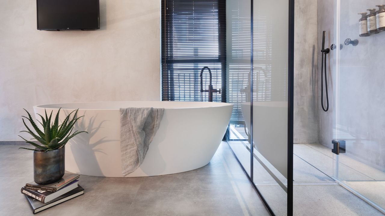 bathroom at the vera hotel, one of the best hotels in israel
