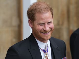 Prince Harry attends the Coronation of King Charles III