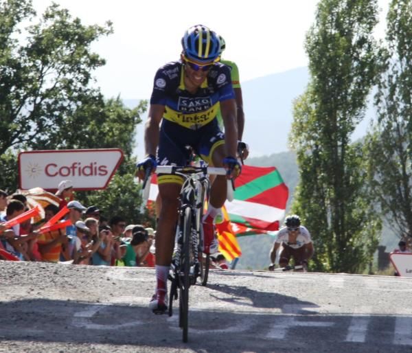 Alberto Contador (Saxo Bank Tinkoff Bank) finishes up