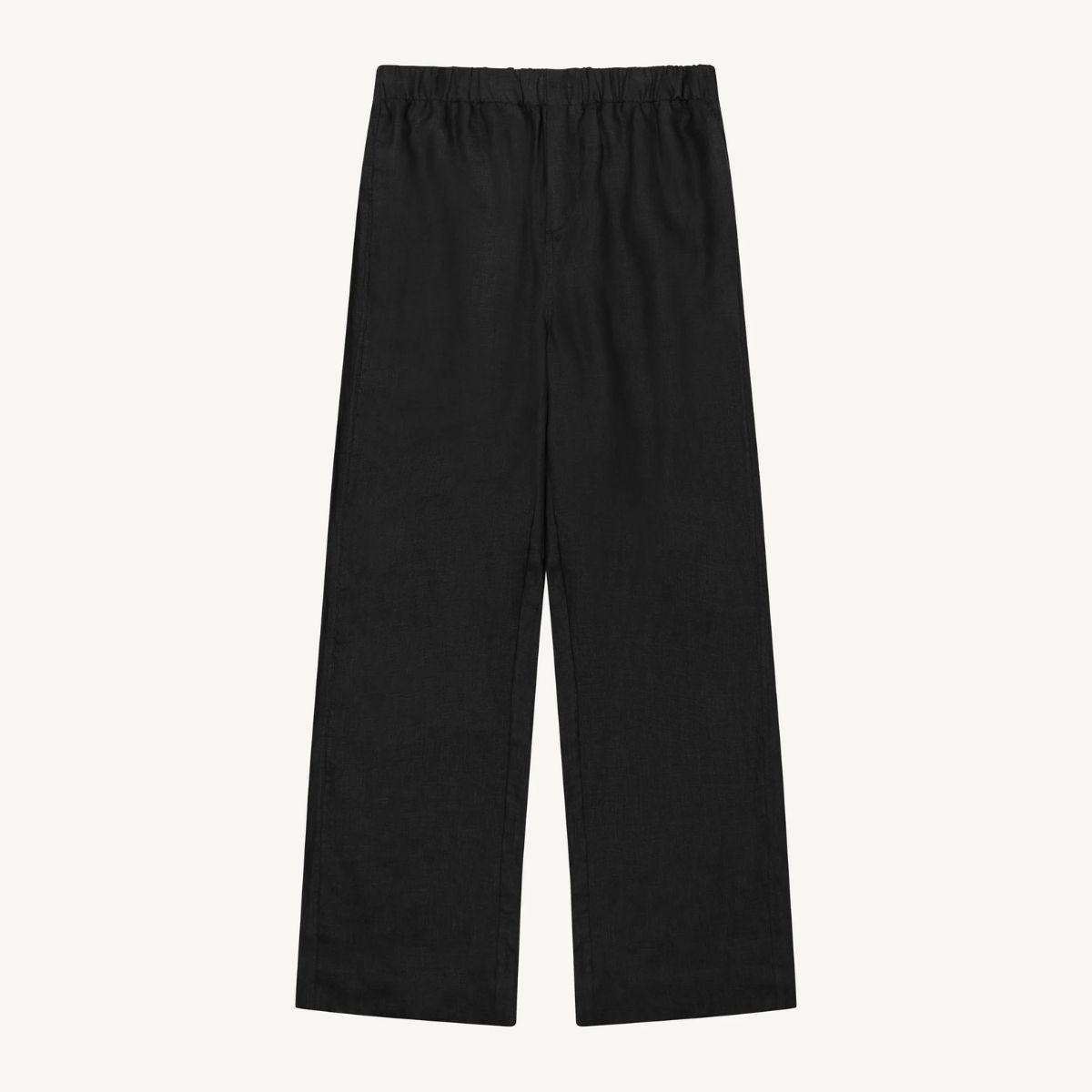 WNU black linen trousers
