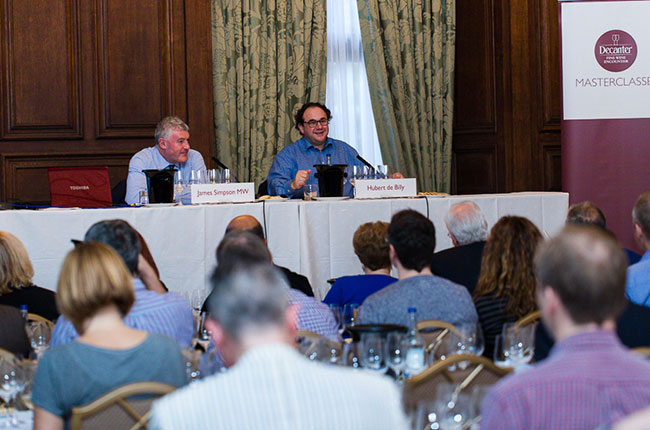 Pol Roger masterclass, James Simpson, Hubert de Billy, DFWE 2015