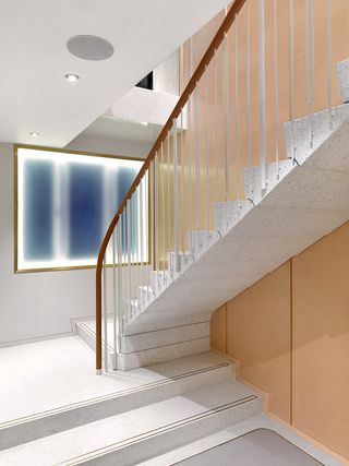 Marble flooring and stair case