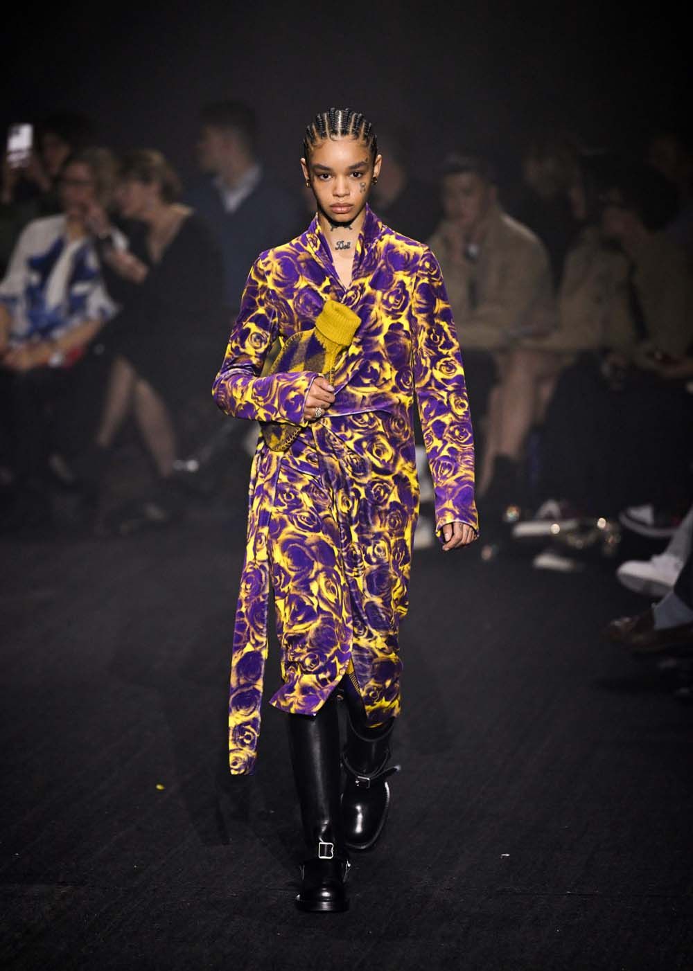 on the runway at London Fashion Week AW23