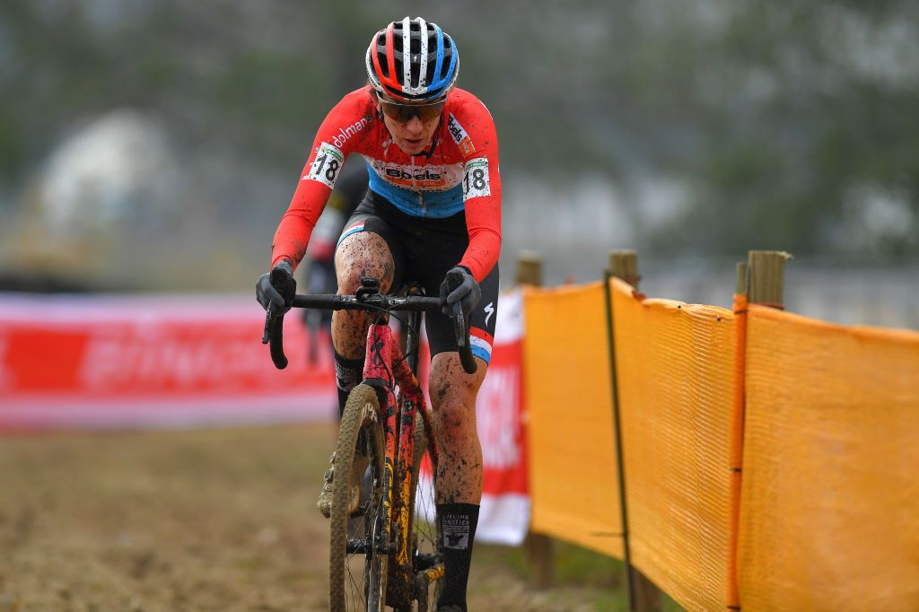 BOOM BELGIUM DECEMBER 06 Christine Majerus of Luxembourg and Boels Dolmans Cyclingteam during the 6th Superprestige Cyclocross Boom 2020 Women Elite De Schorre Boom Superprestige2021 SPBoom SuperprestigeCX on December 06 2020 in Boom Belgium Photo by Luc ClaessenGetty Images