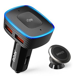 Roav VIVA with Car Mount, by Anker, Alexa-Enabled 2-Port USB Car Charger for In-Car Navigation, Hands-Free Calling and Music Streaming
