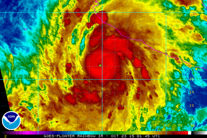 Hurricane Patricia is heeded toward Mexico
