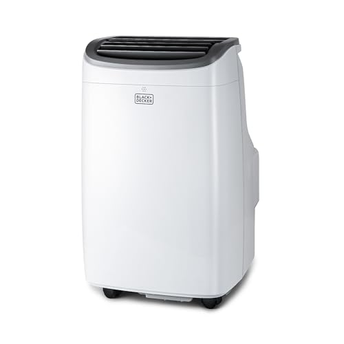 Black+decker Portable Air Conditioner, 9,000 Btu (5,300 Btu Sacc) for Rooms Up to 400 Sq. Ft., Portable Ac With Follow Me Remote Control and Window Kit, Bpact08wt, White