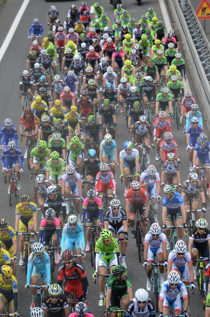 The multi-coloured splendor of the peloton