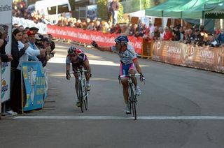 Damiano Cunego with one of his two stage wins at the Coppi e Bartali