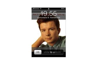 Rick Astley bug on iPhone