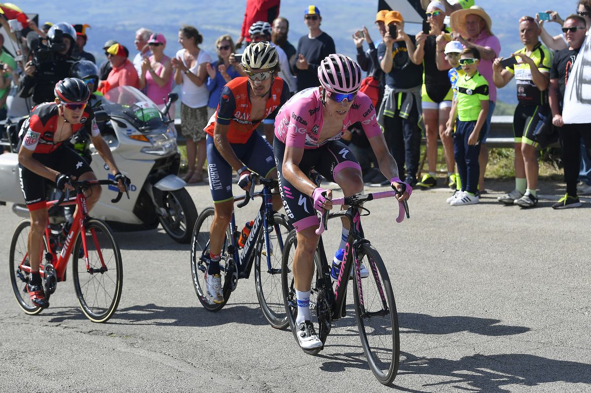 Maglia rosa Bob Jungels, Franco Pellizotti and Tejay van Garderen (BMC)