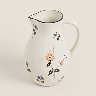Painted floral jug