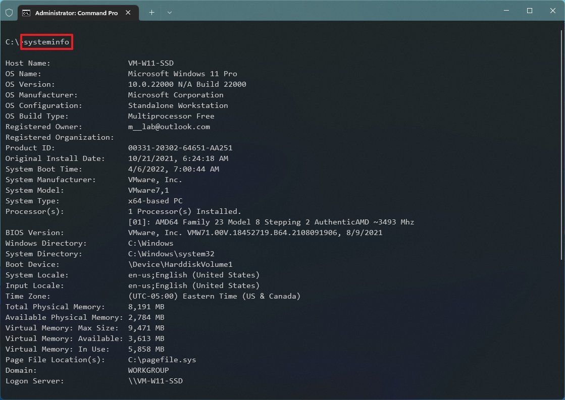 How to check complete hardware specifications on Windows 11 Windows